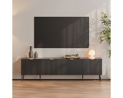Tv-meubel Nand 180x35x51 cm zwart (en.casa)