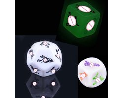 Erotische dobbelstenen set 3 stuks - De luxe dobbelspel - Glow in the dark - sex dobbelsteen
