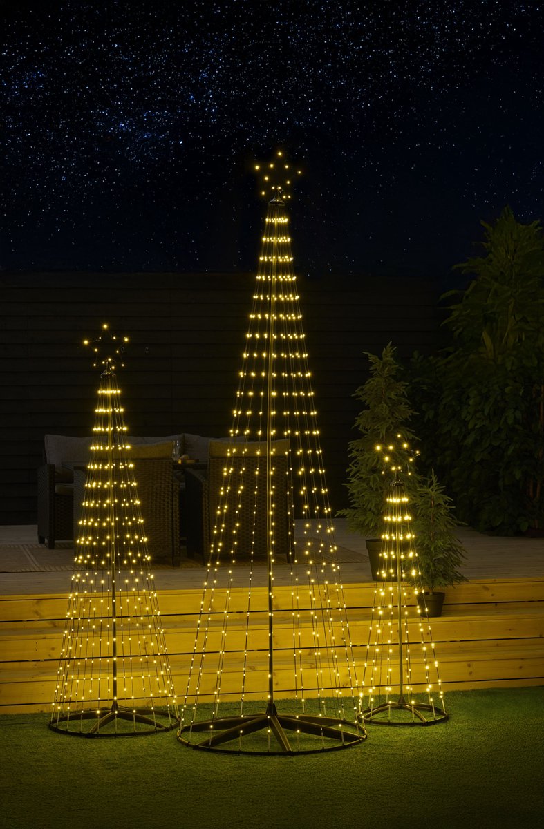 X-Mas LED kerstboom hoogte 300cm met LED Ster, timer en afstandsbediening 8 functies