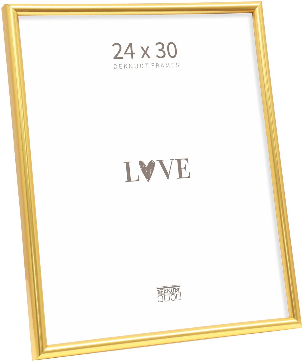 Deknudt Frames fotolijst S011A4 - smal goud in kunststof - 24x30 cm