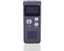 Digitaal dicteerapparaat - 8GB audio-opnameapparaat, digitale spraakrecorder met spraakherkenning voor interviews, lezingen, lessen, vergaderingen en presentaties - grijs