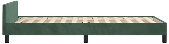 vidaXL Cadre de lit avec tête de lit Velours Vert foncé 80x200 cm