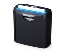 Stane Papierversnipperaar – Papiervernietiger voor Thuis en Kantoor – Shredder Vernietigt Creditcard - Versnipper 6 A4 Vellen in 1 Keer – 10L OpvangBak - Zwart