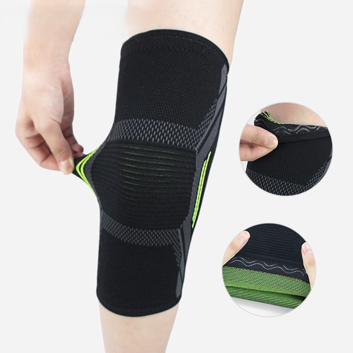 Kniebrace – Knieband - Kniebrace artrose - Elastisch - Kniebandage - Patellabrace - Kniebescherming – Kniebraces dames en heren - Verlichting van gewrichtspijn - Kniebrace meniscus – LOUZIR