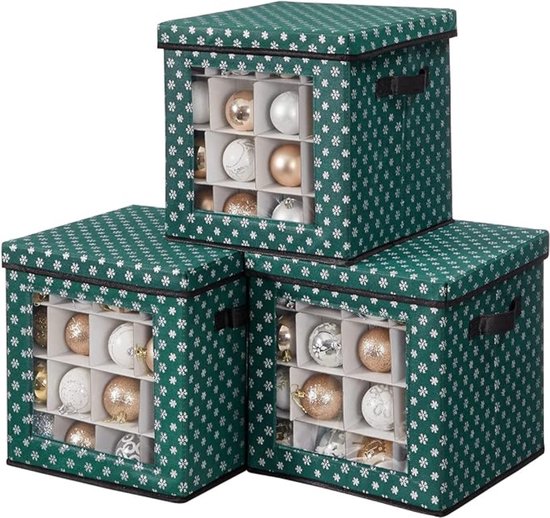 Boîte de rangement Boules de Noël - Boîte de rangement pour boules de Noël - Opbergbox pour décorations de Noël - Boîte de rangement pour décorations de Noël - Sac de rangement pour boules de Noël - Rangement pour décorations de Noël