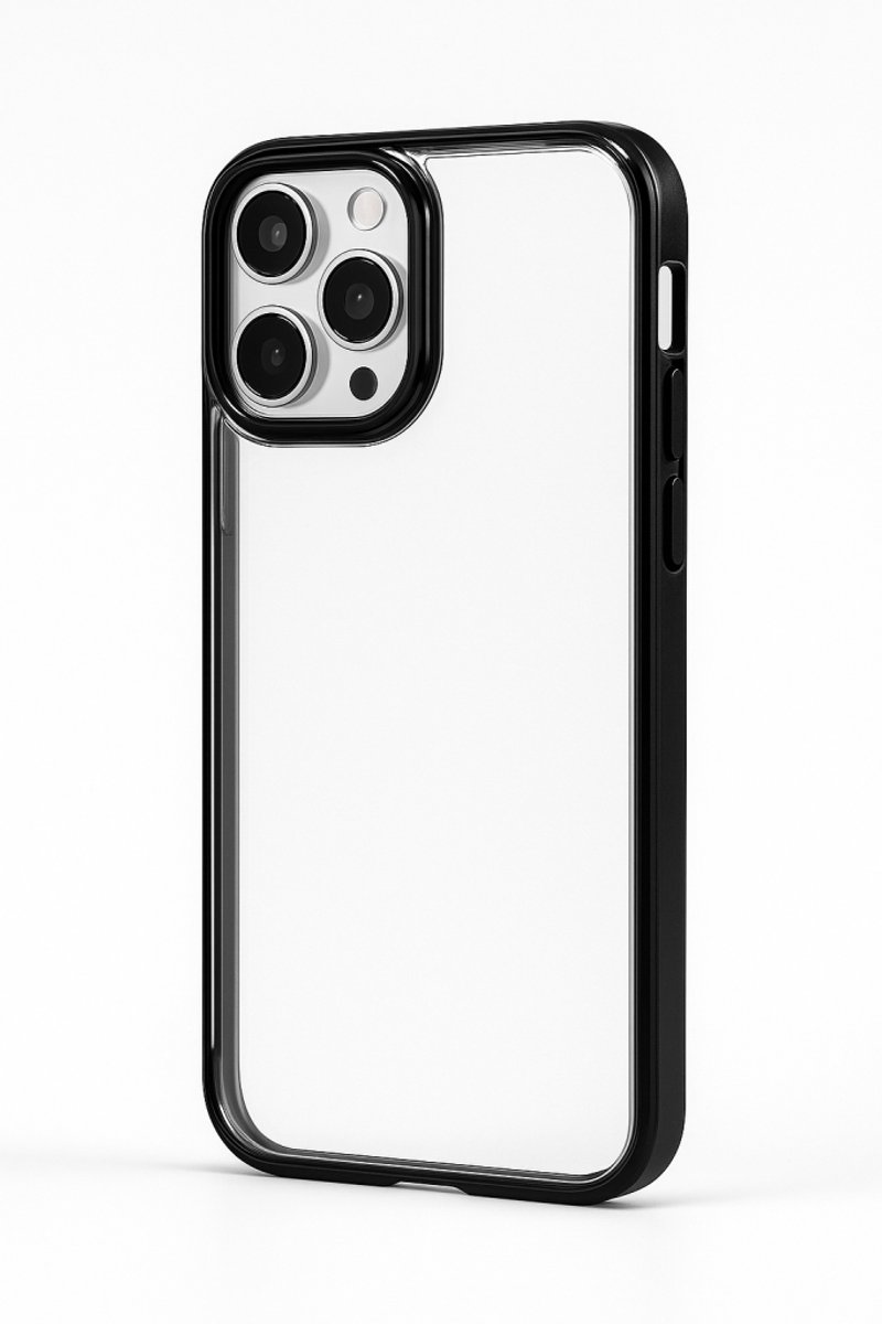 Ceezs TPU Shock Case - Geschikt voor iPhone 14, met Camerabescherming (Zwart)