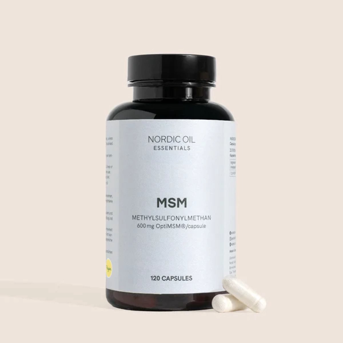 Nordic Oil© - MSM Capsules - 600mg puur per casule - 120 capsules - Met OptiMSM®