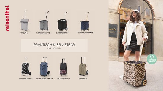 reisenthel Aanbieding boodschappentrolley carrycruiser Plus gratis cover afdekking en inkijkbescherming (Twist Silver), Twist Silver
