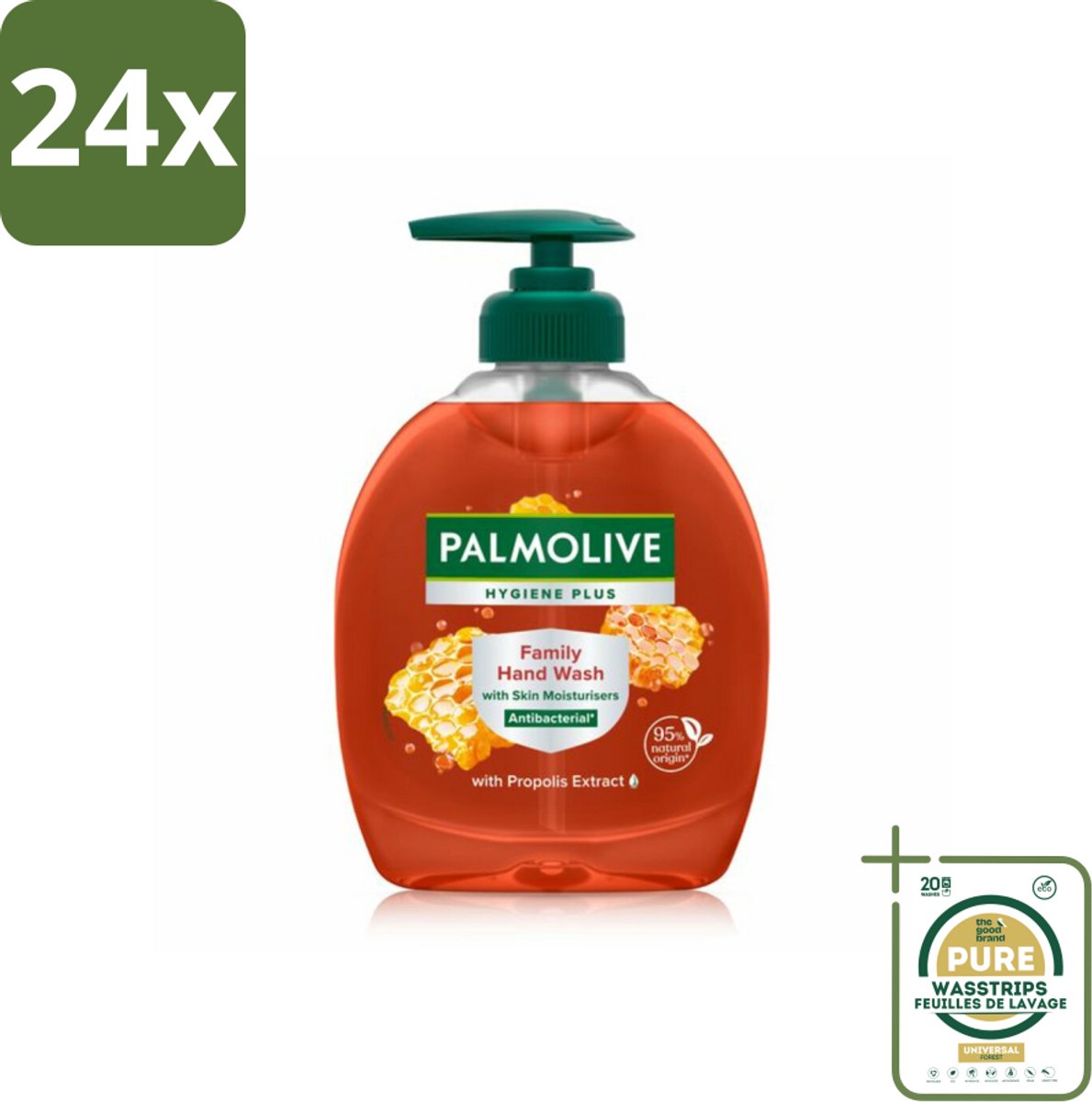 Palmolive - Hygiëne Plus Family - Handzeep Met Pomp - Voor het Hele Gezin - 300 ml - Voordeelverpakking - 24 stuks - Gezin - Hygiëne
