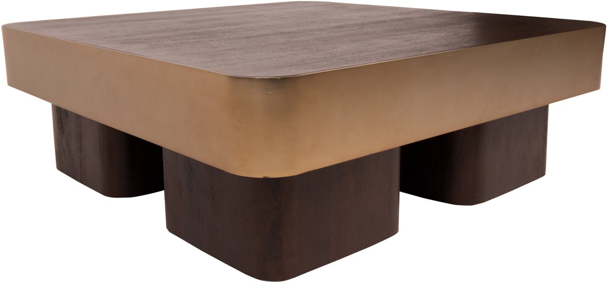 PTMD Salontafel Warren - Bruin - 90x90x31cm