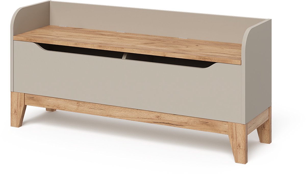 Vitalispa Malia Speelgoedkist – 107.2 x 50 cm met zitje Kasjmier/Artisan