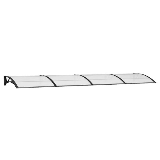 vidaXL Auvent de porte Noir 400 x 100 cm Polycarbonate