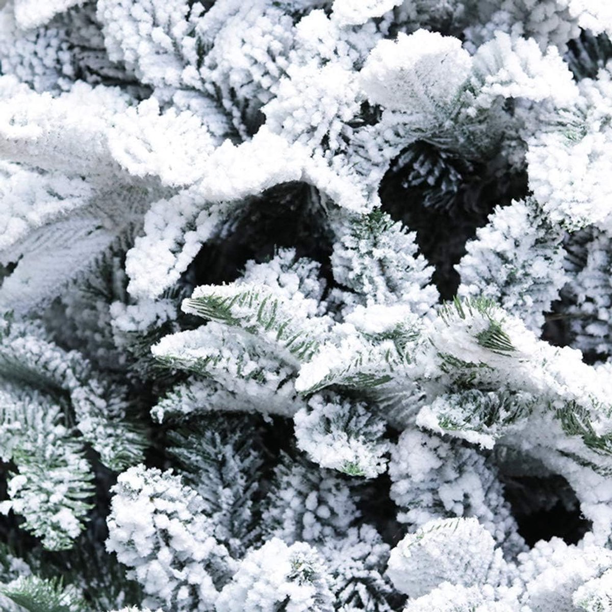 Luxe kunstkerstboom met sneeuwtop - realistische kerstdennen van sparrenhout, onverlicht en opvouwbaar, perfect voor kerstversiering thuis, op kantoor en op feestjes