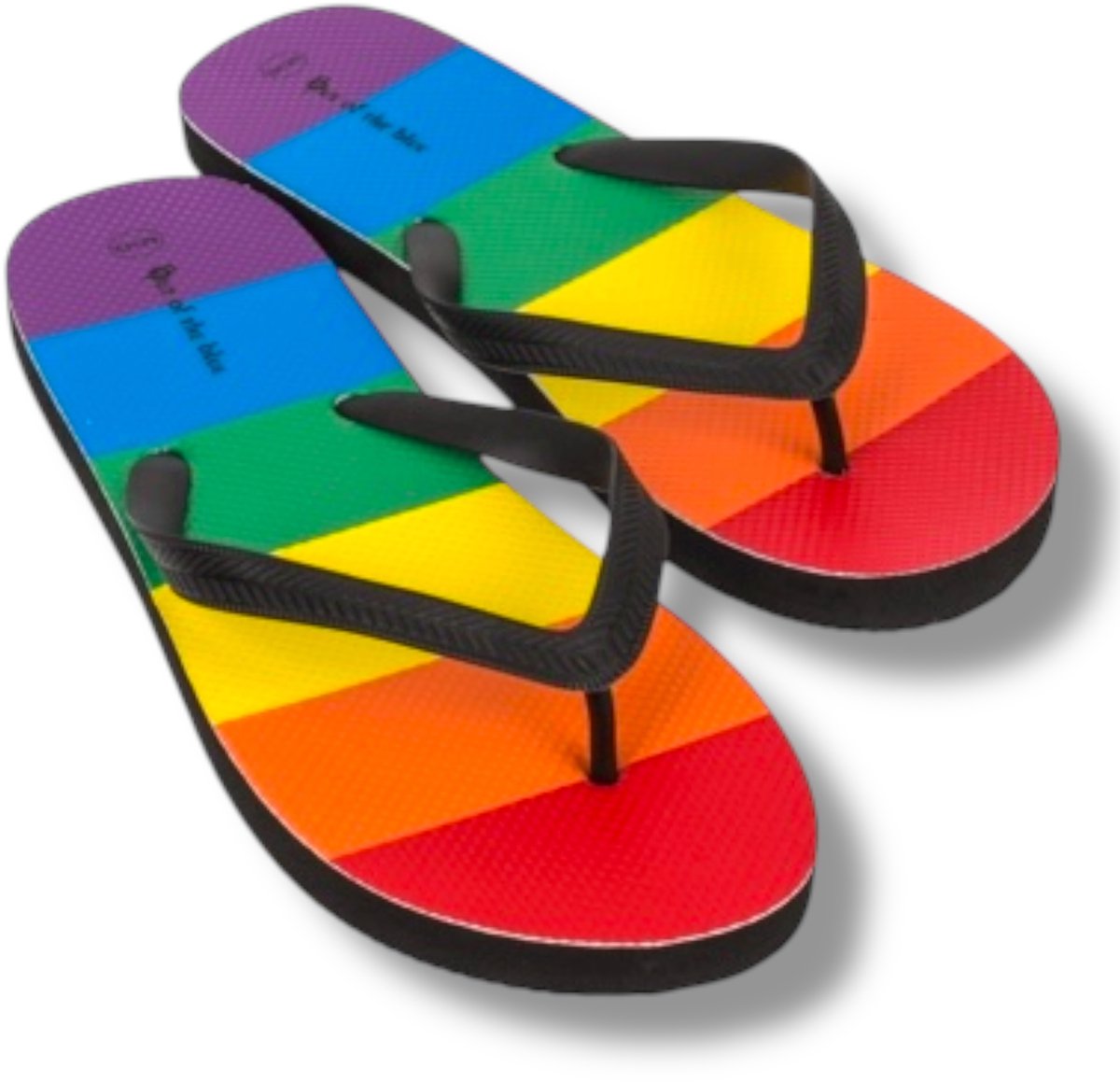 Regenboog Unisex Flipflops – Comfortabele Strand Slippers – Maat 45/46