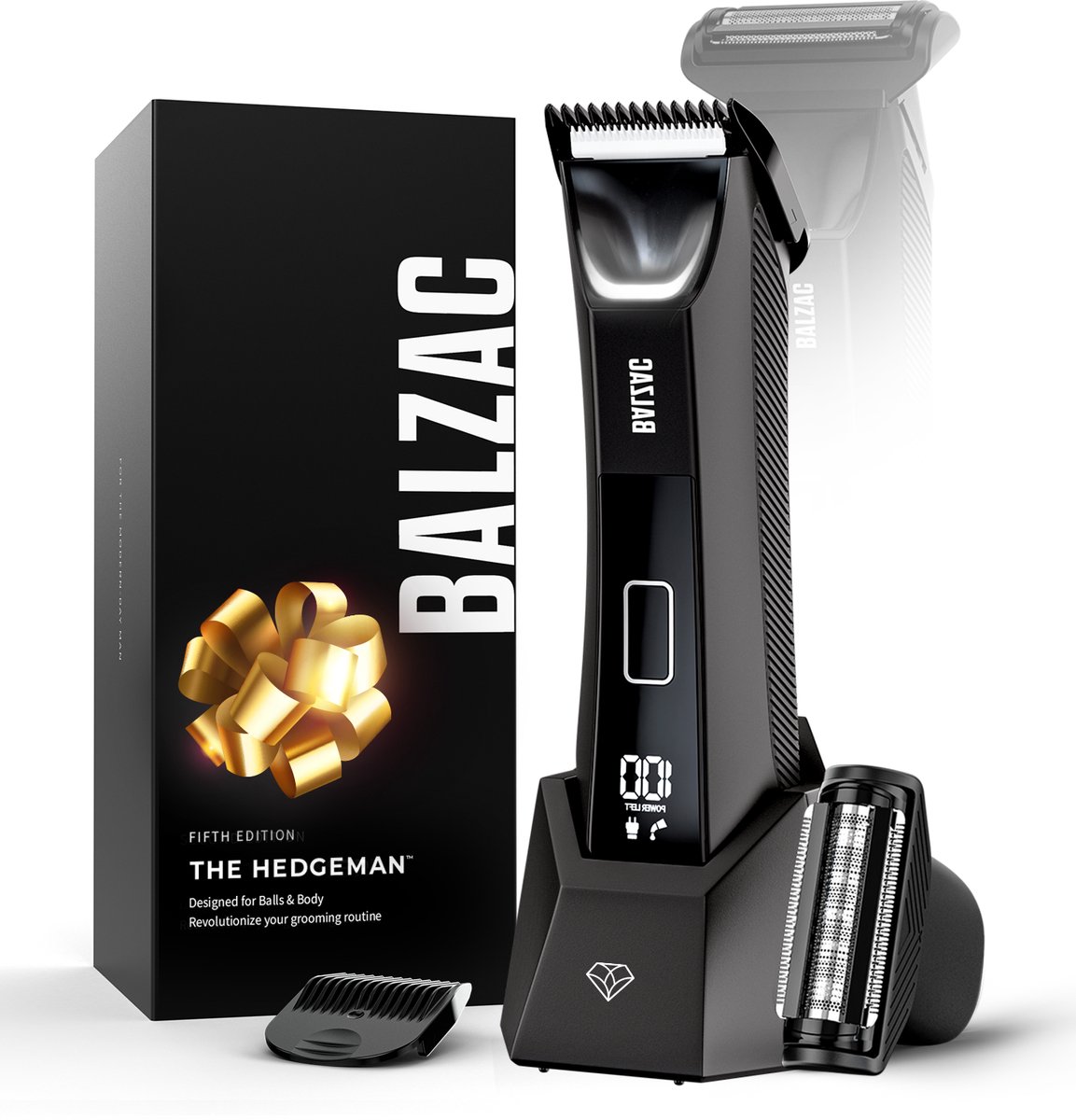 BALZAC® The Hedgeman® 5.0 - Bodygroomer Mannen - Waterdicht - Foil Shaver - Extra Veilig - Trimmer Schaamstreek - Body Trimmer Heren