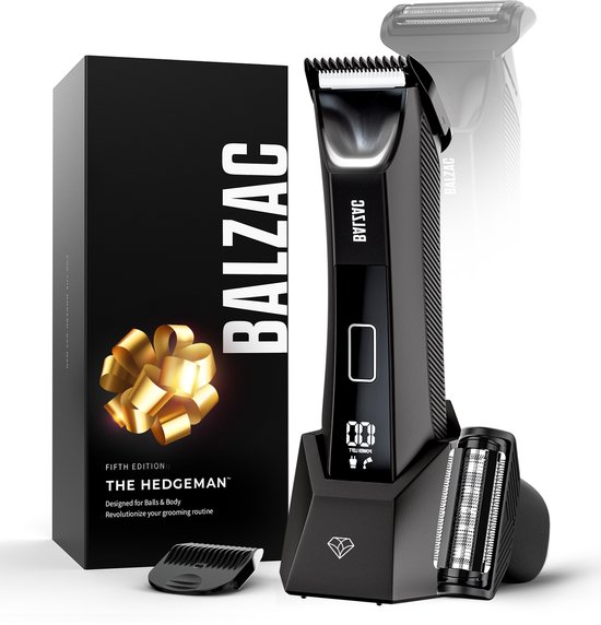 BALZAC® The Hedgeman® 5.0 - Bodygroomer Mannen - Waterdicht - Foil Shaver - Extra Veilig - Manscaped - Trimmer Schaamstreek - Body Trimmer Heren
