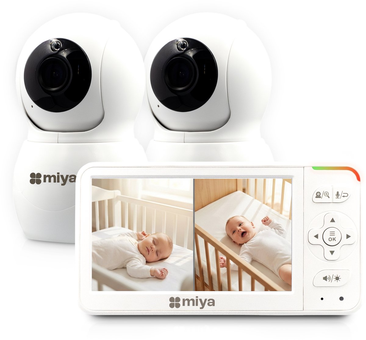 Miya M53 Babyfoon met 2 Camera's en 5 Inch IPS Scherm