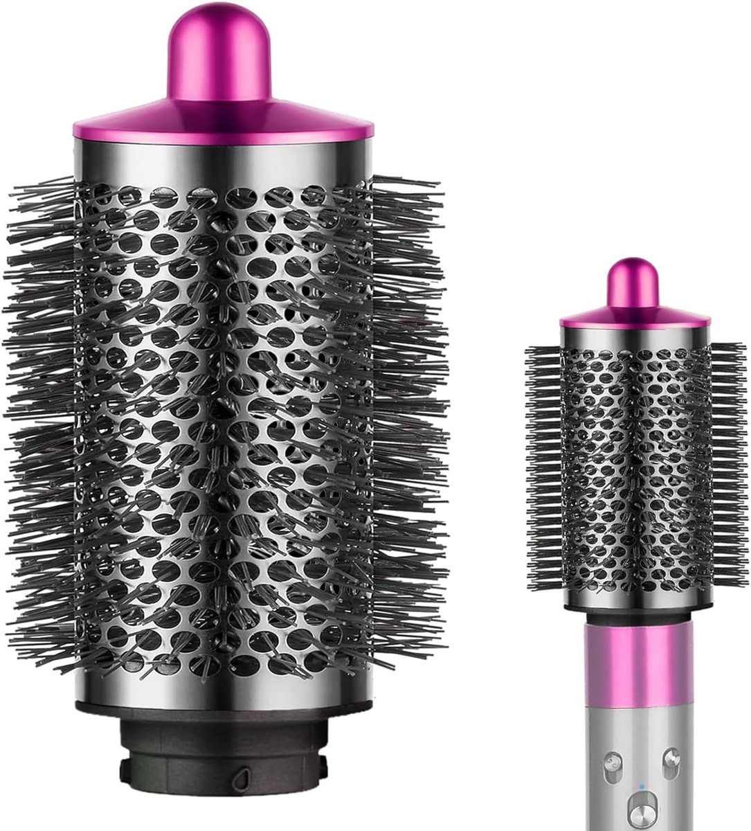 Ronde volumeborstel krultang styler accessoires - Ovale Volume Borstel - Opzetstuk voor Dikker Haar, plat haar - roze - 5.5×15cm