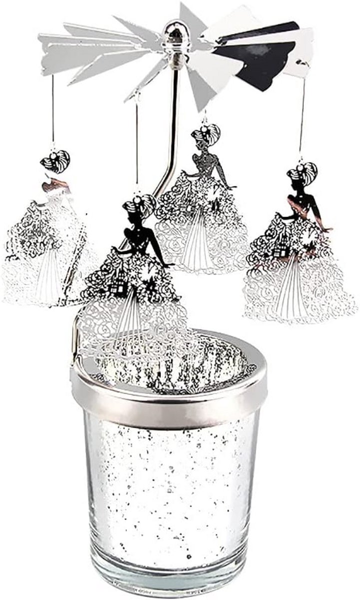 The Christmas Shop | Pluto theelicht carrousel - Met katten