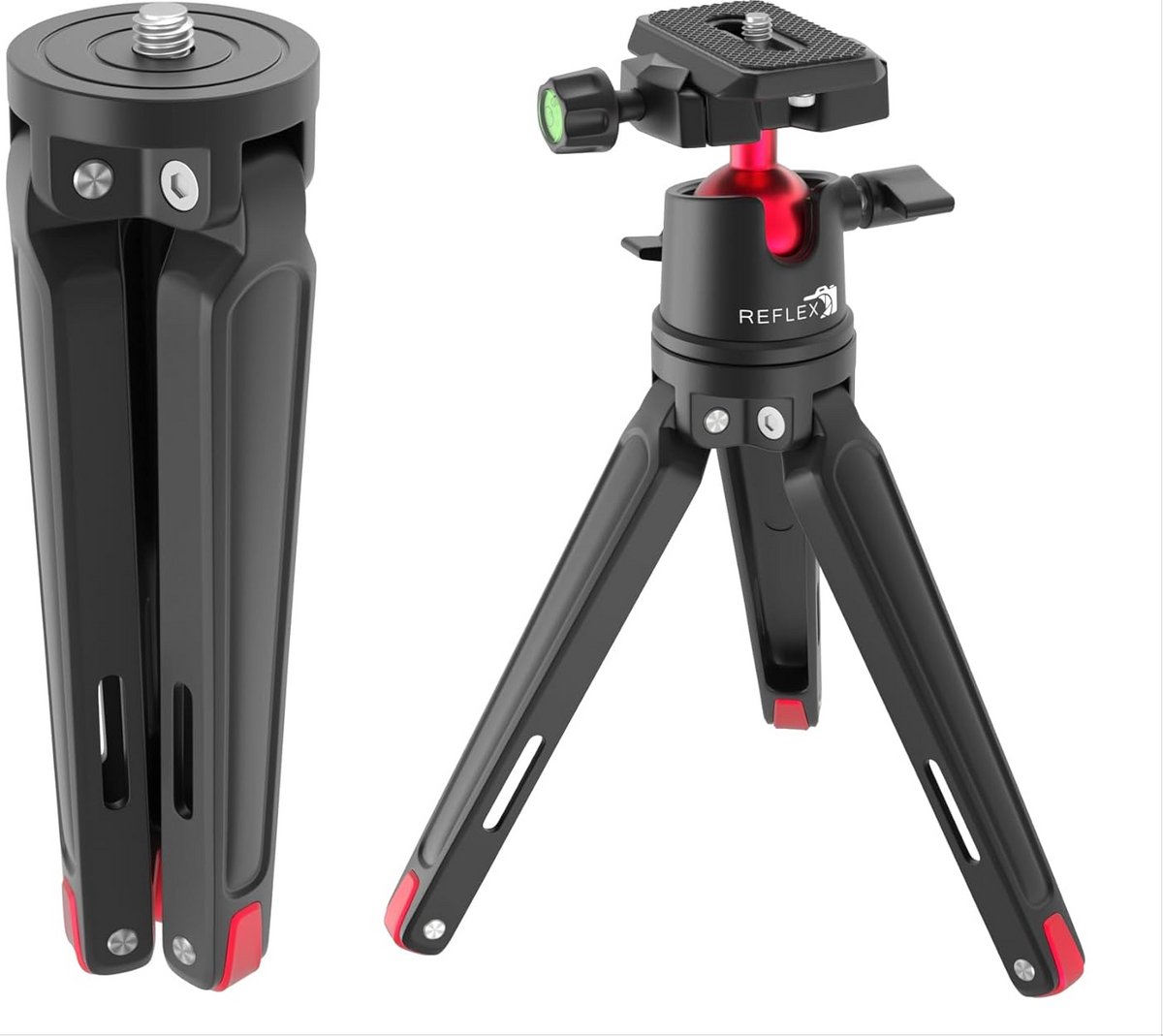 Compact Desktop Statief voor Camera en Smartphone met 360 Graden Balhoofd