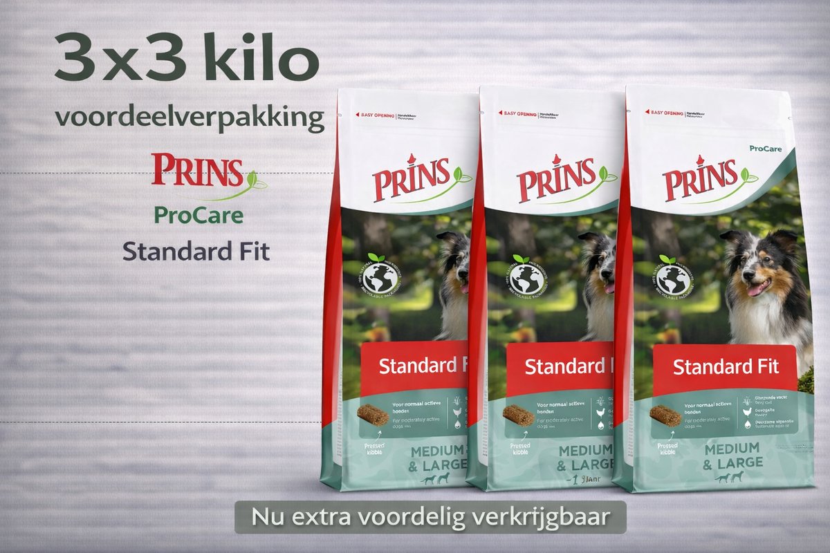 Prins ProCare Standard Fit - 3x 3kg Voordeelverpakking