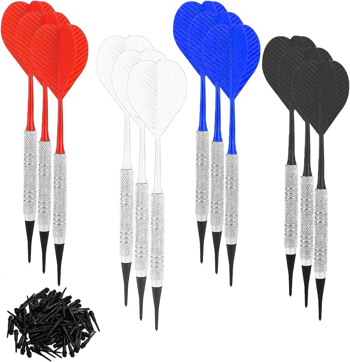 Dartpijlen Set - Soft Darts - Thuis Spelen - Veiligheidsontwerp - 12 Stuks - Multicolor