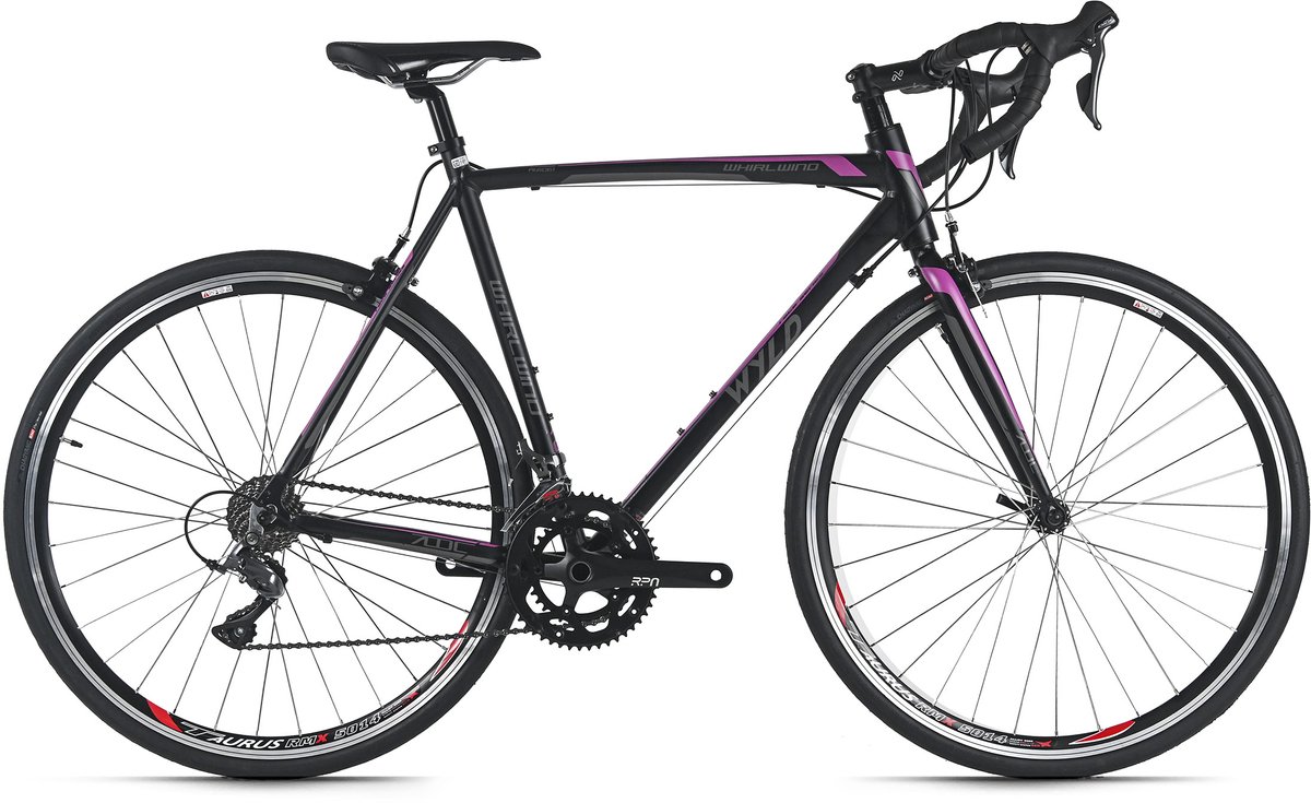 WYLD racefiets 28'' Whirlwind 100 zwart-paars 16 versnellingen framemaat 60 cm