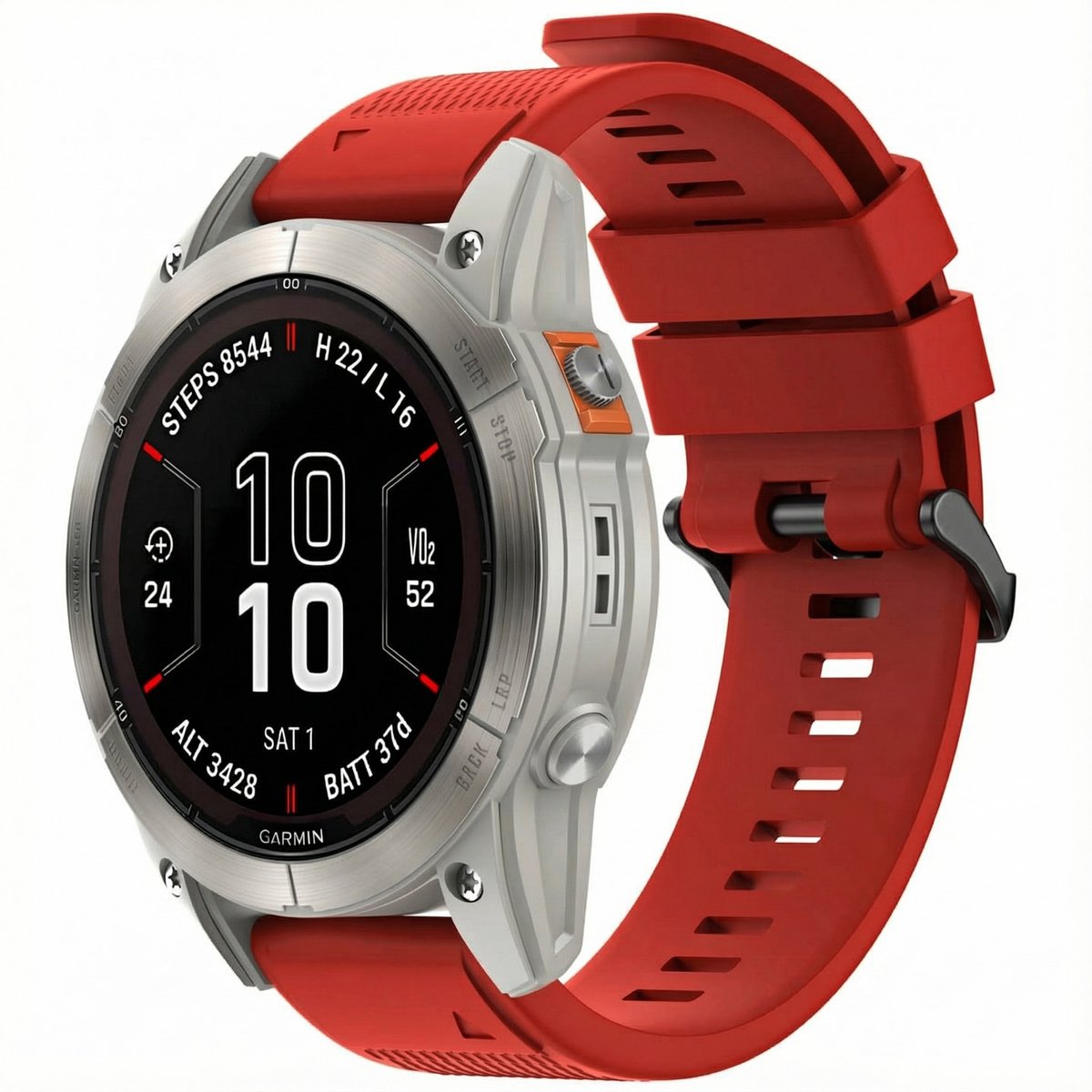 imoshion Siliconen bandje - Geschikt voor Garmin 26 mm aansluiting - Rood