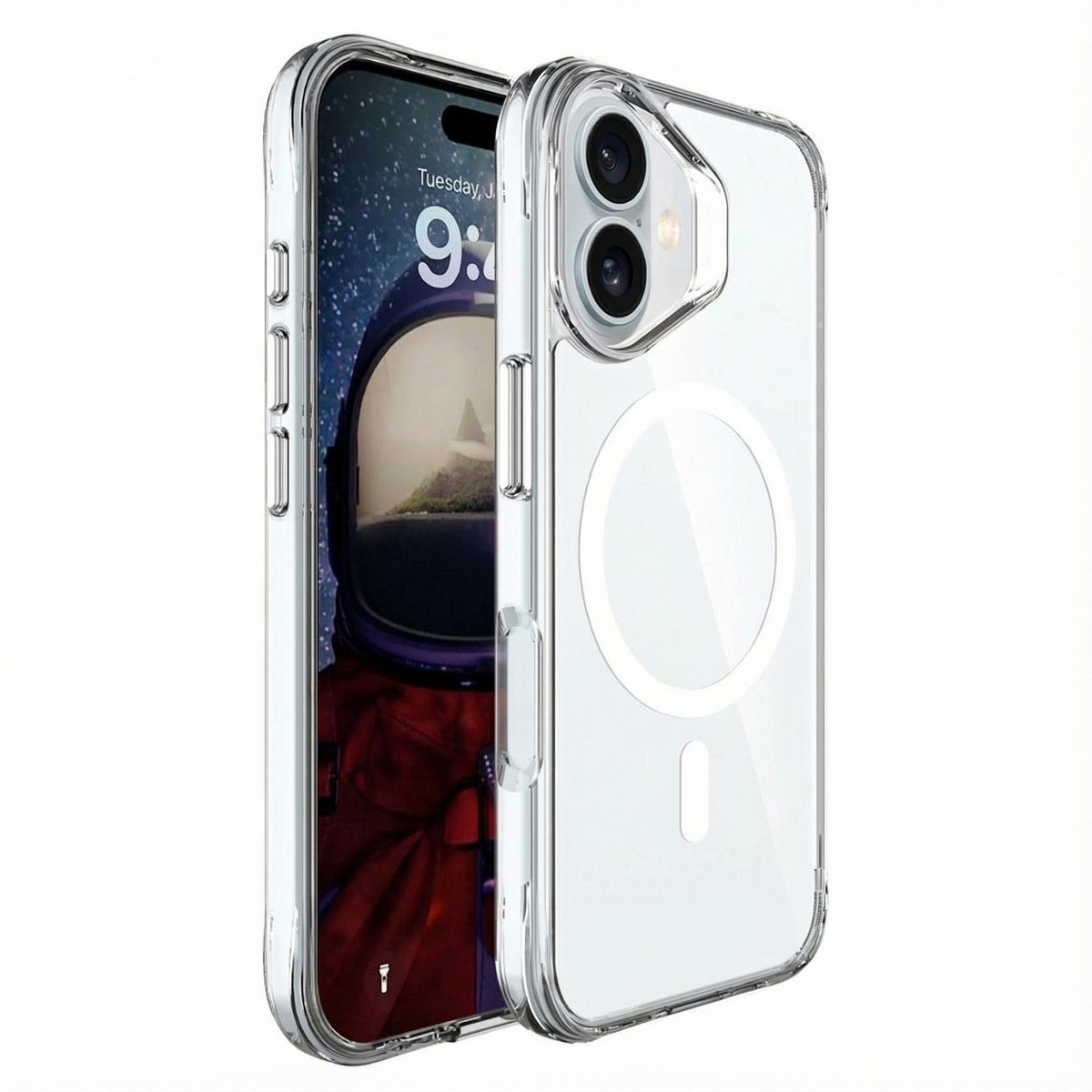 imoshion Hoesje - Geschikt voor iPhone 16 Plus - geschikt voor MagSafe case - Transparant