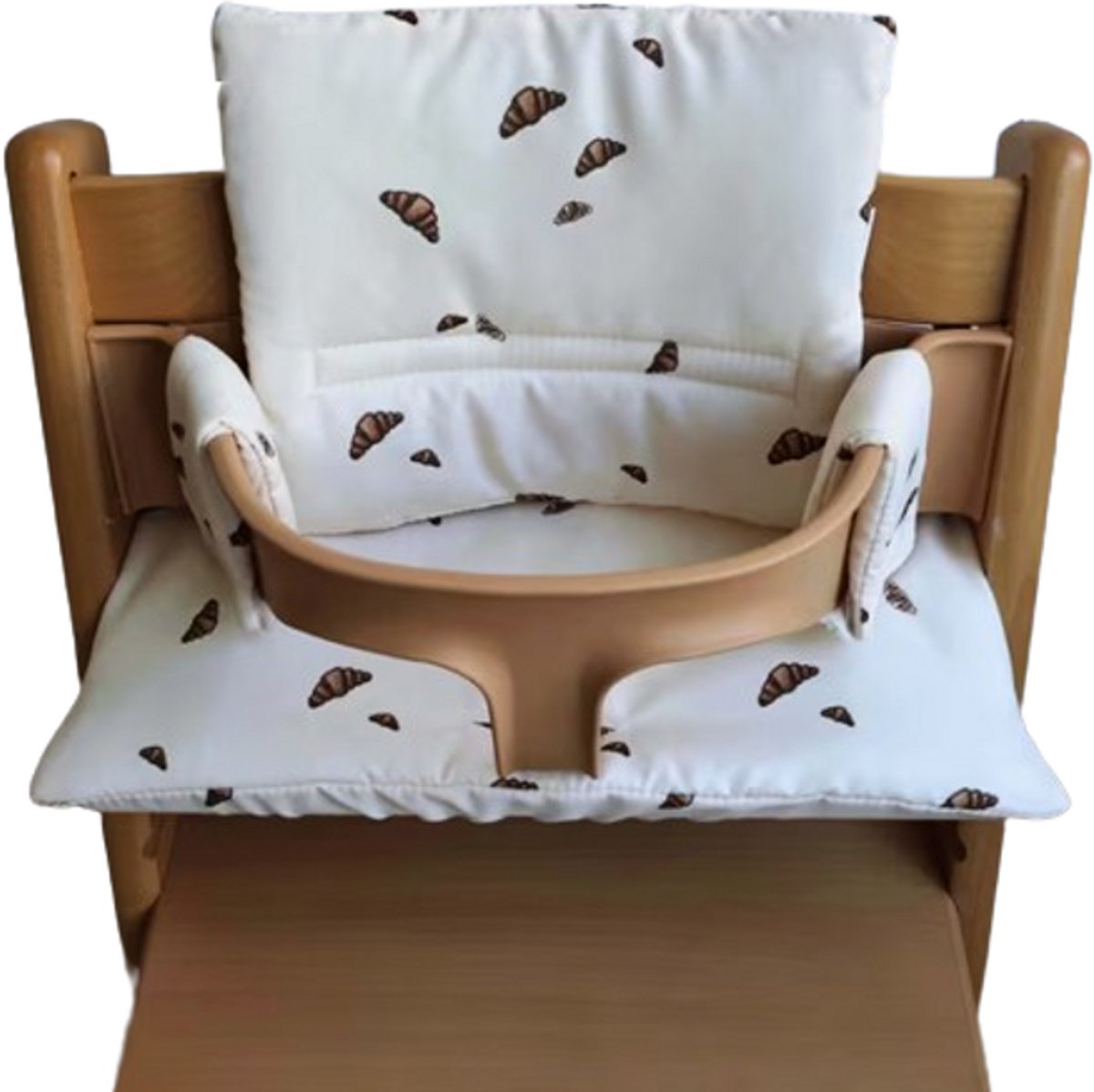 Stoelverkleiner croissants - kussenset croissants - stoelverkleiner voor stokke tripp trapp - kinderstoel verkleiner - stoel kussen