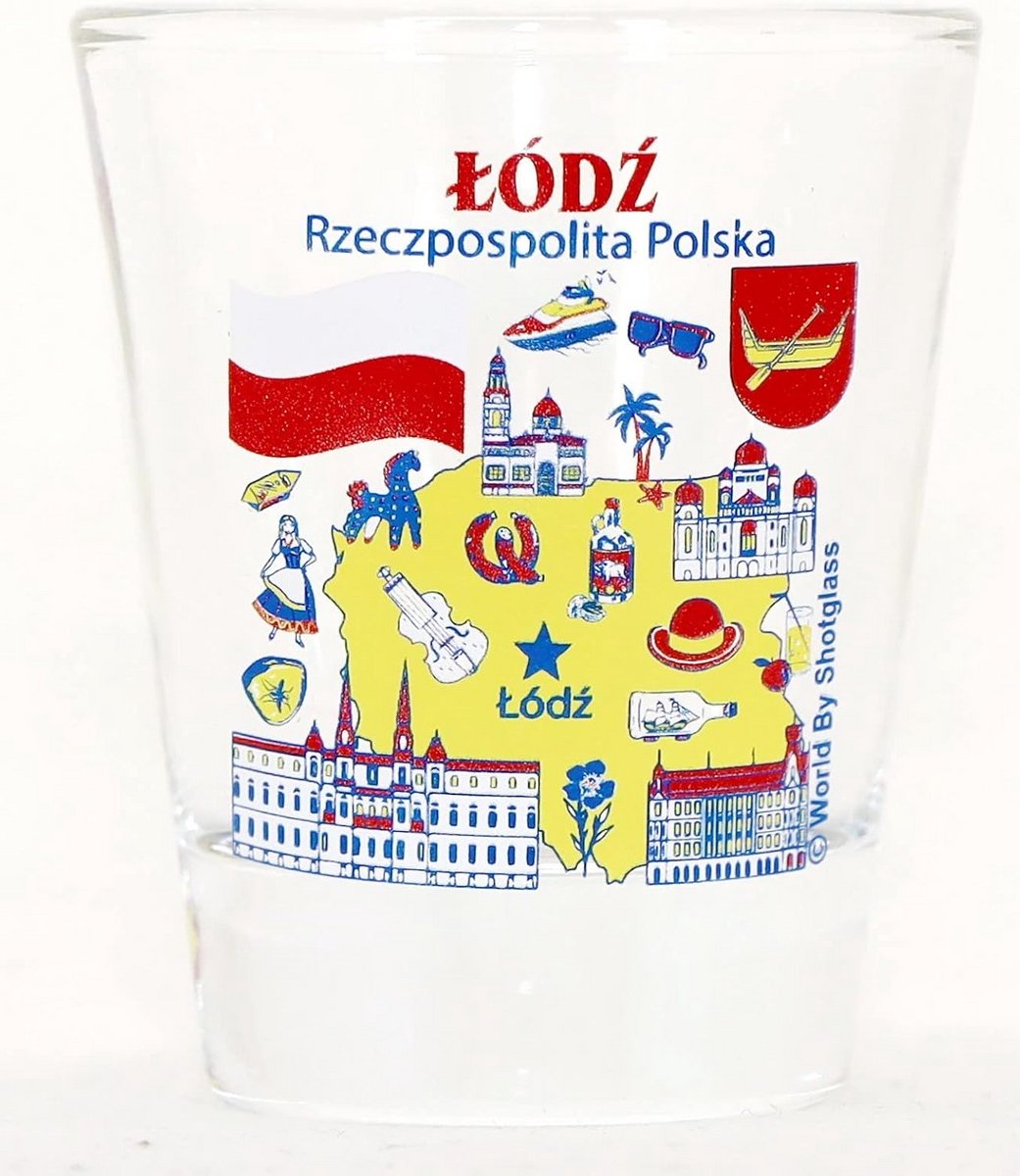 Pools Souvenir Shotglas Lodz Grote Poolse Steden Collectie