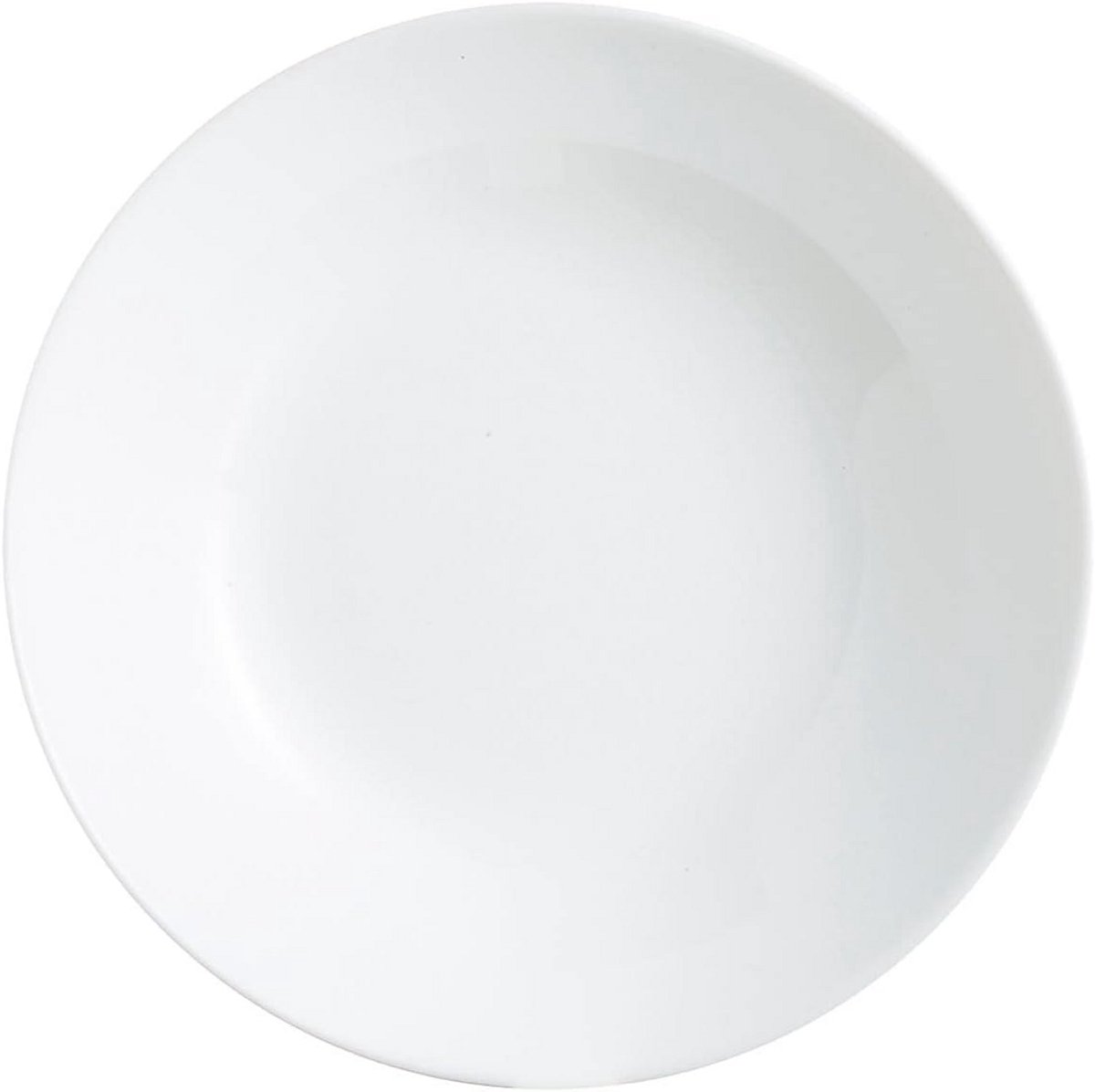Set van 12 Witte Soepborden - Sterk Opaalglas - 20 cm Diameter
