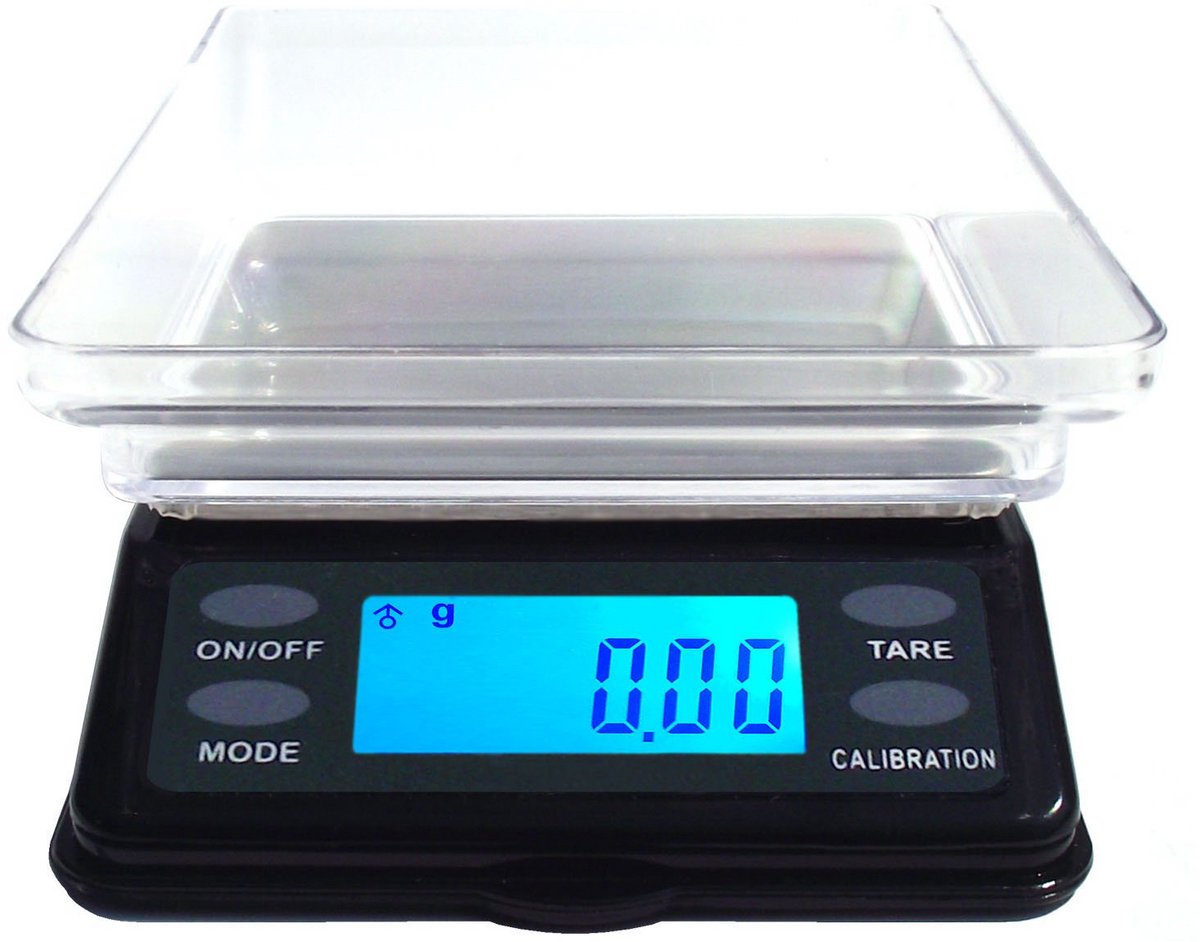 Digitale Mini Tafelweegschaal 500g x 0.1g met Precisie 0.01g en Afneembare Beschermkap