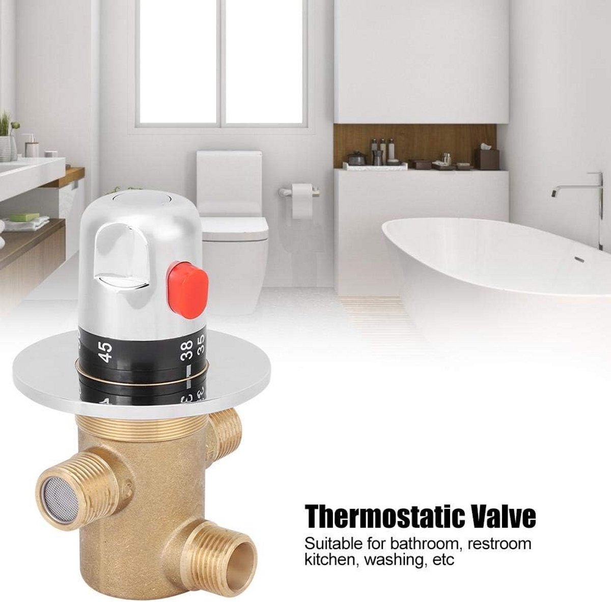 Thermostatische Mengkraan 3-weg G1/2 voor Douche en Badkamer met Temperatuurregeling