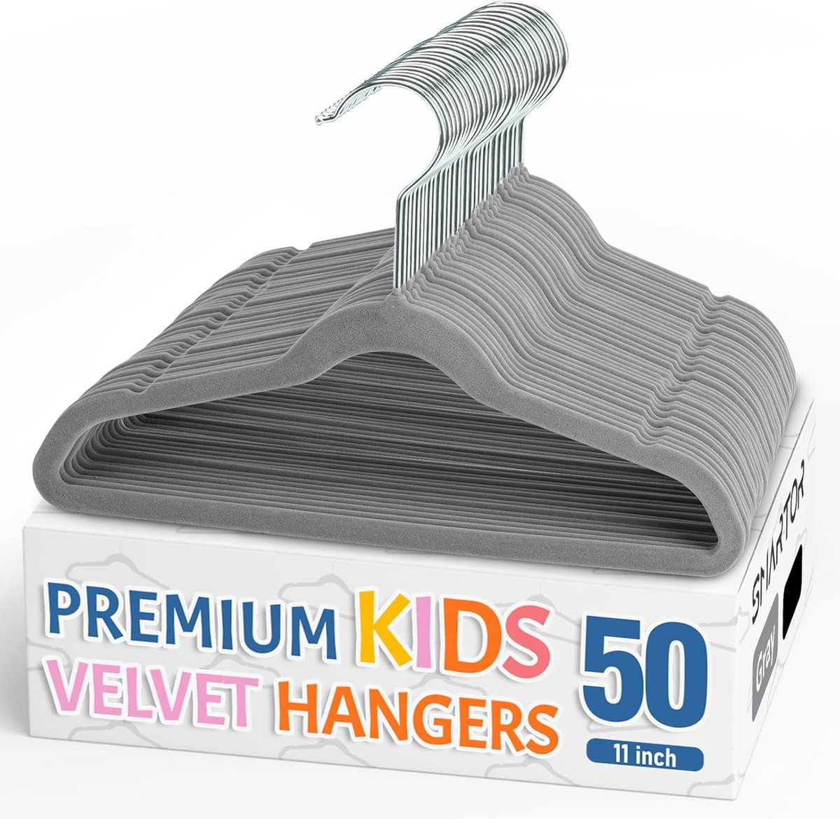 50 Stuks Fluweel Babyhangers 11 Inch Antislip Ruimtebesparend Kinderkleding Organizers