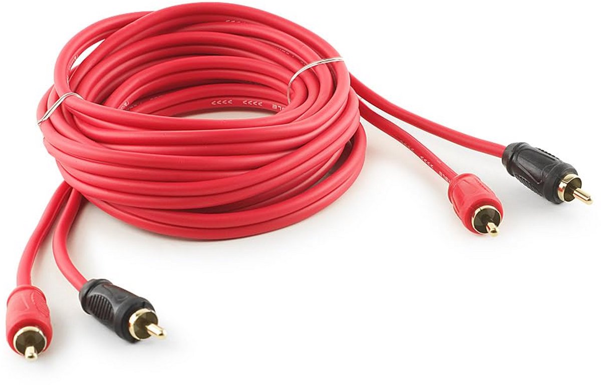 OFC Koper RCA Kabel 2 naar 2 Pluggen - Audio Stereo Subwoofer Kabel 3 Meter