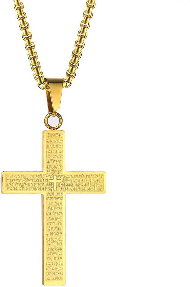 Heren Kruis Keten Roestvrij Staal Hanger Religieuze Sieraden