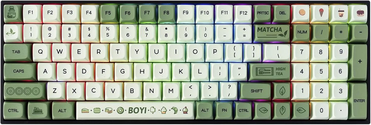 RGB Hot Swappable Mechanisch Toetsenbord Draadloos/Bedraad - 90% Layout met N-Key Rollover en Gateron Switches
