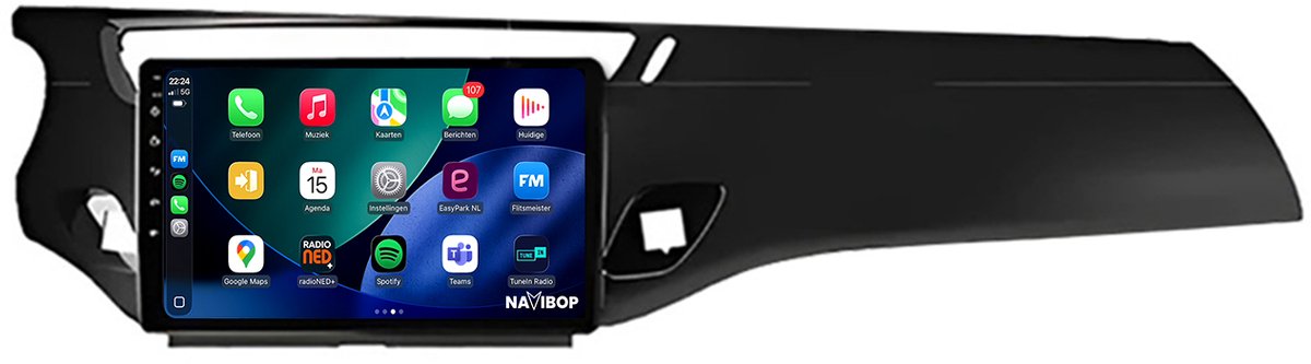 Geschikt voor Citroen C3 Zwart (2010 t/m 2016) | 9 inch Android 15.0 CarPlay autoradio | Draadloos CarPlay & Android Auto | 2GB RAM + 32GB | Externe microfoon & Achteruitrijcamera (AHD) | Bluetooth & WiFi | NAVIBOP NB-1121 | Bouwjaar 2010 t/m 2016
