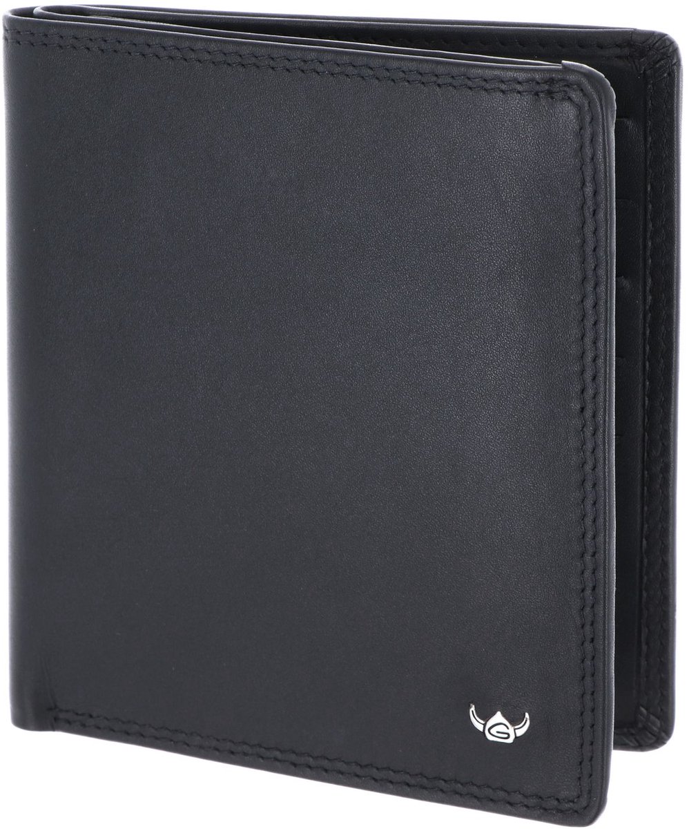 Golden Head Leren kaarthoes Polo RFID Protect Kombischeintasche ohne Münzfach 1255 Schwarz zwart