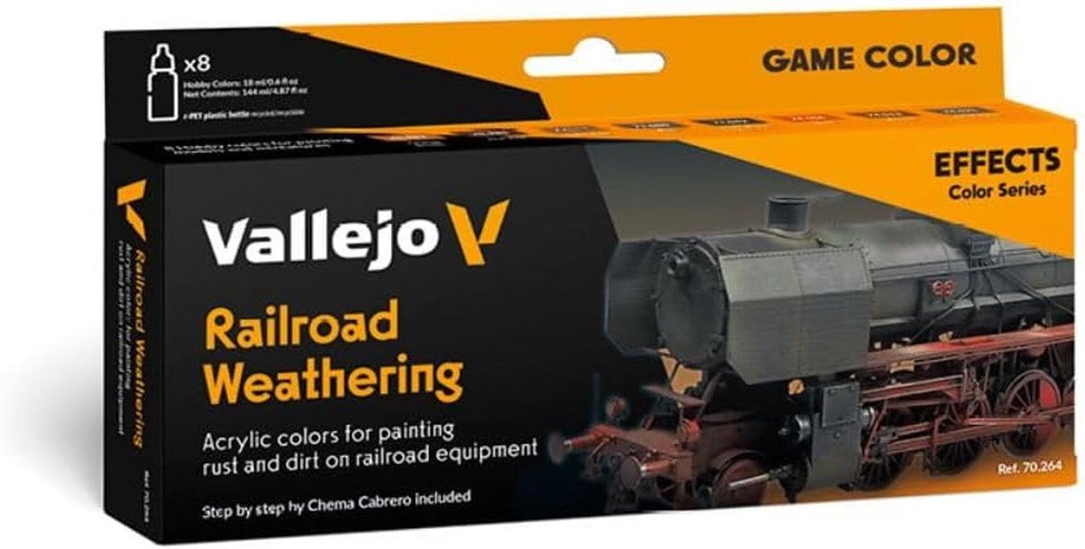 Vallejo Model Color Verwering Set 8x18ml - Spoorweg