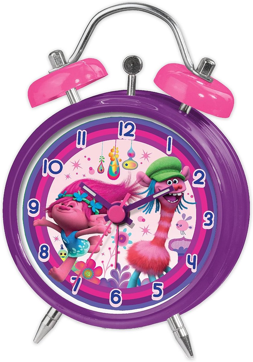 Analoge Wekker Kinderen - Stijlvol Paars Design met Bel