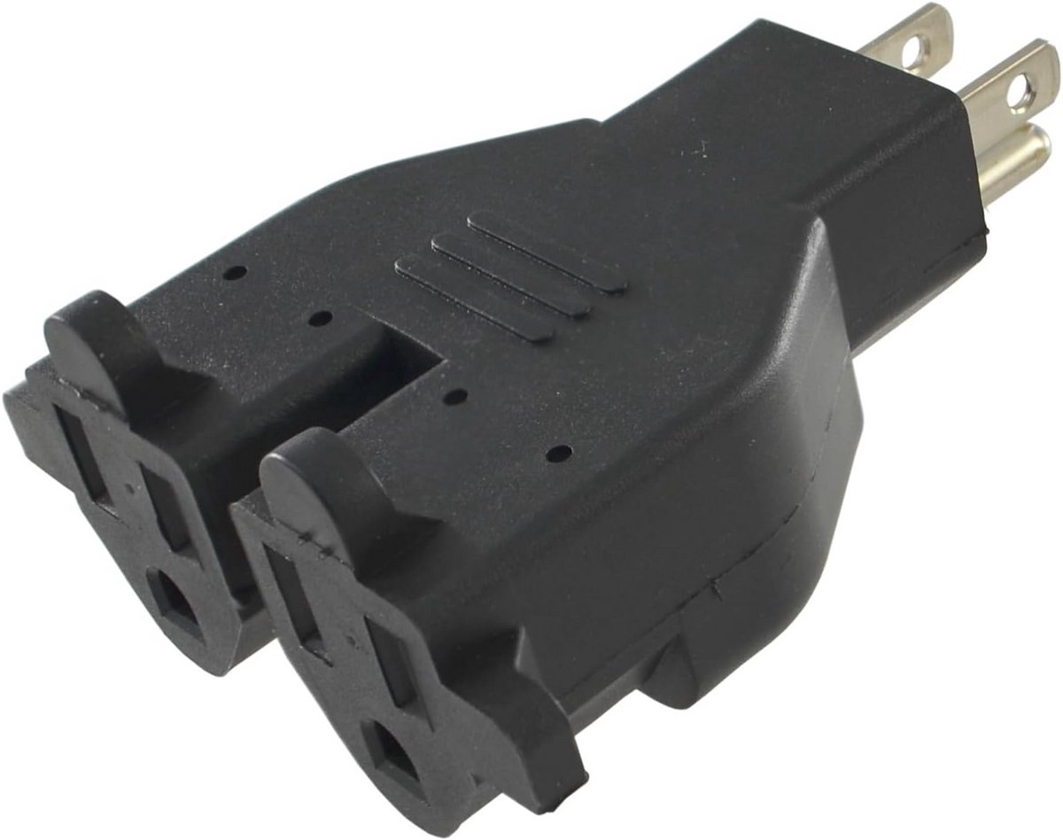 Elektrische Splitteradapter met Dual Uitgang, Zwart