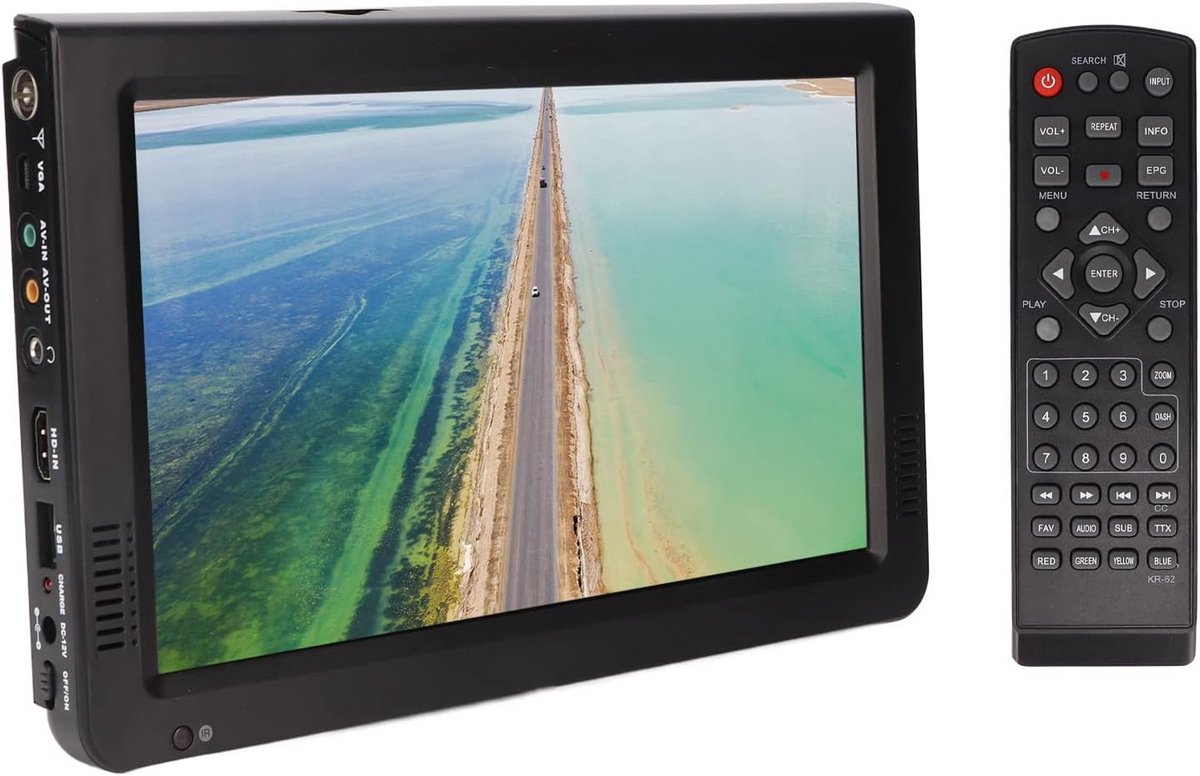 10 Inch Draagbare Televisie met Oplaadbare Batterij en 1080P Ondersteuning