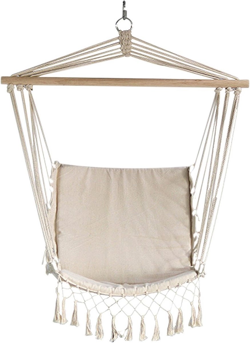 Luxe Hangstoel Macramé | Comfortabel & Sterk Tot 140 KG