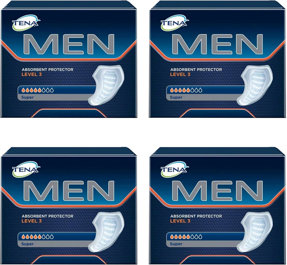 Incontinentie Inlegkruis voor Mannen - Super Absorptie - 4x64 Stuks