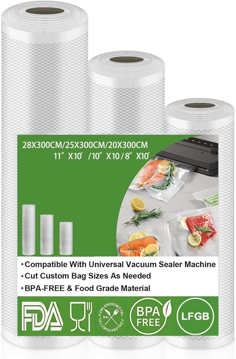 Vacuümzakken Rollen voor Voedselconservering en Sous Vide Koken