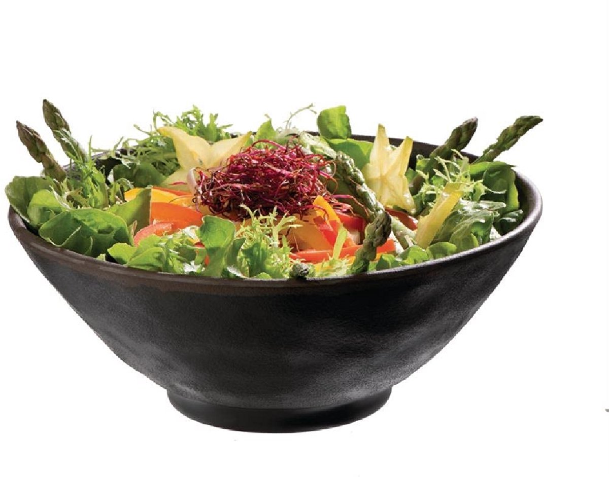 Melamine Kom Rond Zwart 19 cm Doorsnede