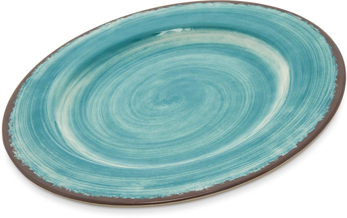 Ronde Melamine Diner Bord Kom 28 cm Aqua - Stevig Tafelservies