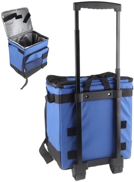 Opvouwbare Koelbox op Wielen met Trolley - Grote Geïsoleerde Koeltas voor Strand en Camping van Merkloos — afbeelding 3
